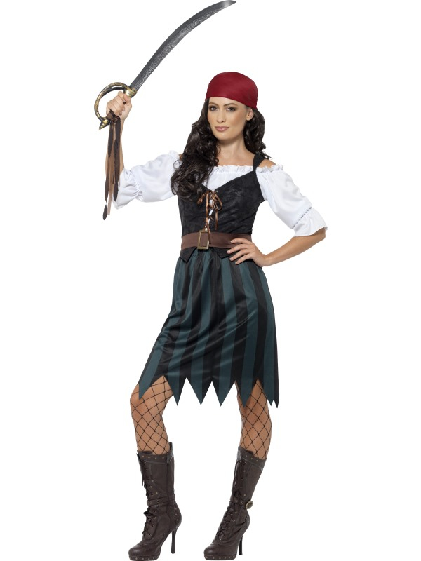 Pirate Deckhand Piraten Dames Kostuum 3 Pirate Deckhand Piraten Dames Kostuum