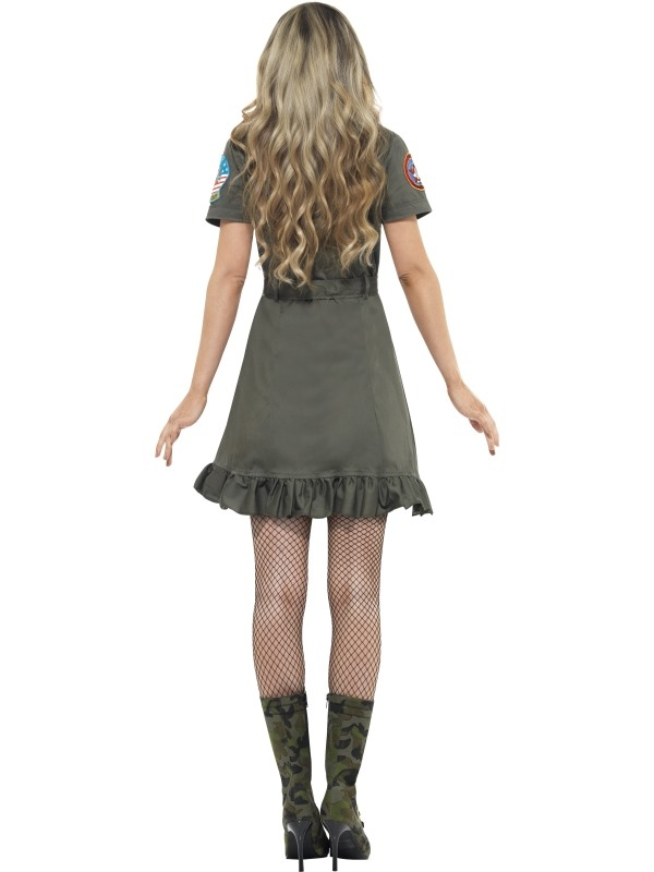 Top Gun Deluxe Dames Kostuum 5 Top Gun Deluxe Dames Kostuum - Afbeelding 3