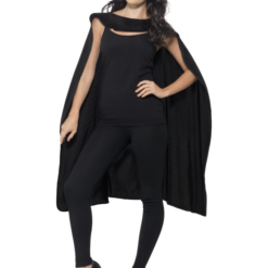 Zwarte Cape Met Oogmasker Superheld