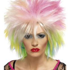 80's Attitude Pruik Regenboog