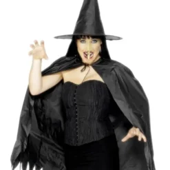 Heksen Verkleedsetje Met Cape, Heksenhoed & Neus