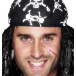 Zwarte Piraten Bandana Met Doodskoppen