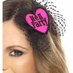 Hen Party Zwart Roze Haarclip