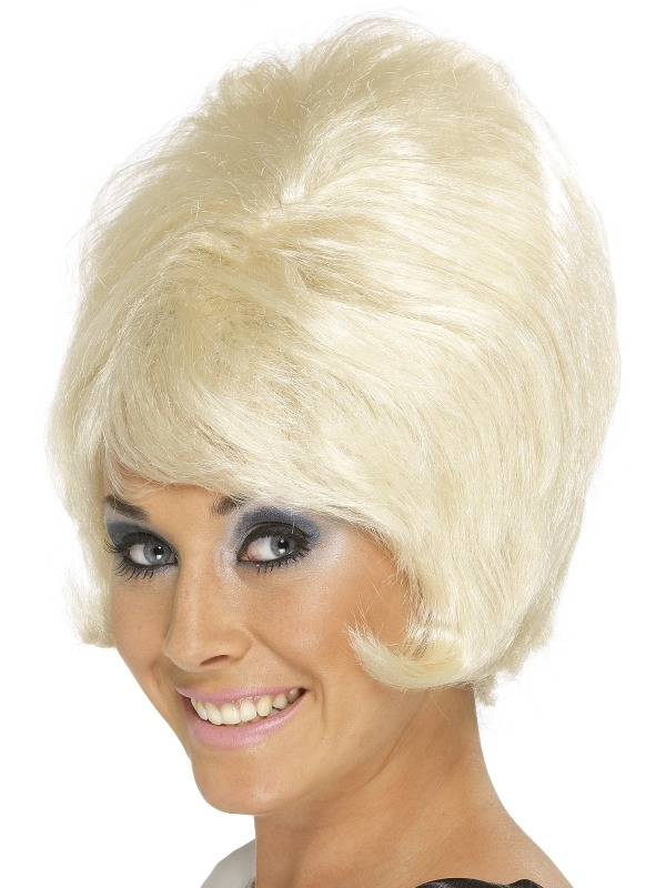 60's Beehive Pruik Blond 3 60's Beehive Pruik Blond