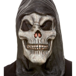 Hooded Skeleton Latex Masker