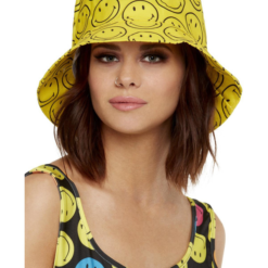 Smiley Printed Bucket Hoed