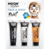 Moon Creations Face & Body Paint Zwart/Wit Oranje 1 Moon Creations Face & Body Paint Zwart/Wit Oranje -Feestkleding Winkel 600x800 1564