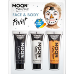 Moon Creations Face & Body Paint Zwart/Wit Oranje