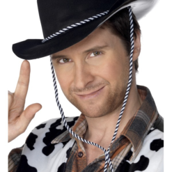 Zwarte Plastic Cowboy Hoed