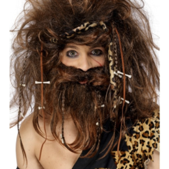 Crazy Caveman Pruik En Baard