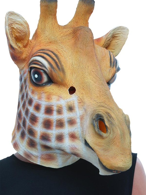 Giraffe Latex Masker 3 Giraffe Latex Masker