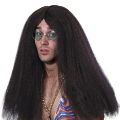 Hippie Bruine Lange Pruik -Feestkleding Winkel 600x800 1883