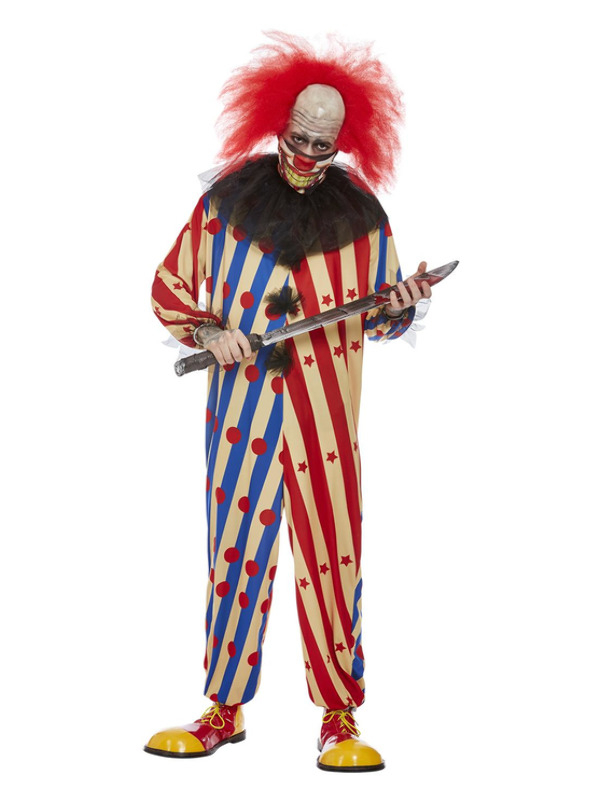 Creepy Clown Heren Kostuum 4 Creepy Clown Heren Kostuum - Afbeelding 2