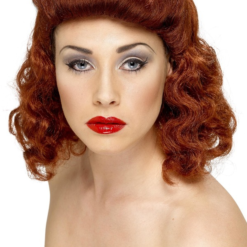 Pin Up Girl Pruik Kastanjebruin -Feestkleding Winkel 600x800 2
