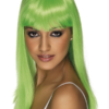 Neon Groene Lange Glamourama Pruik -Feestkleding Winkel 600x800 2067