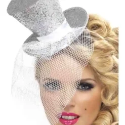 Fever Zilver Mini Hoedje Op Diadeem