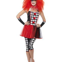 Gekke Twisted Harlekijn Clown Kostuum