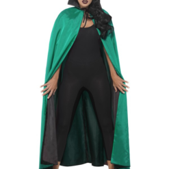 Deluxe Reversible Heksen Cape Groen/Zwart -Feestkleding Winkel 600x800 2424