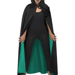 Deluxe Reversible Heksen Cape Groen/Zwart -Feestkleding Winkel 600x800 2425