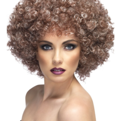 Afro Pruik Blond/Bruin