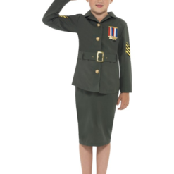 WW2 Army Girl Kostuum Kids