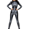 Fever Skeleton Skeletten Print Catsuit -Feestkleding Winkel 600x800 2675