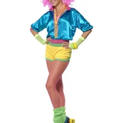 Skater Girl Neon Dames Kostuum