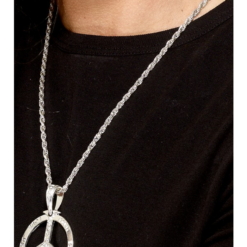 60s Peace Sign Hippie Medallion