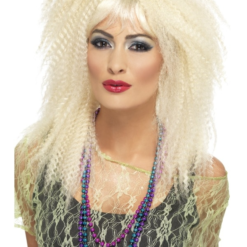 Blonde 80's Pruik Met Wafeltang Krullen