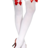 Witte Opaque Hold-Ups Met Rode Strik 1 Witte Opaque Hold-Ups Met Rode Strik -Feestkleding Winkel 600x800 416