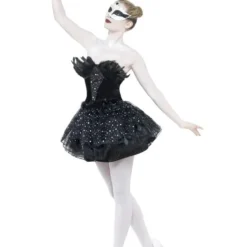 Gothic Black Swan Ballet Dames Kostuum