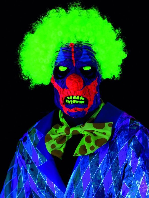 UV Black Light Clown Masker 3 UV Black Light Clown Masker