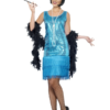 Blauw Funtime Flapper 1920's Kostuum 1 Blauw Funtime Flapper 1920's Kostuum -Feestkleding Winkel 600x800 62
