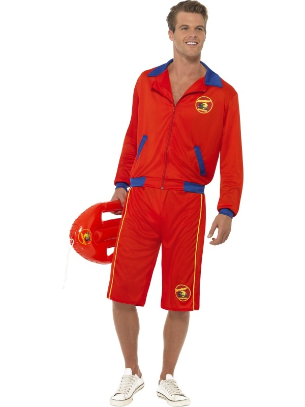 Baywatch Beach Lifeguard Heren Kostuum 3 Baywatch Beach Lifeguard Heren Kostuum