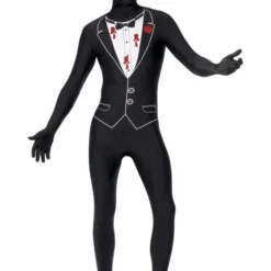 Beschoten Gangster Halloween Morph Suit Second Skin Kostuum