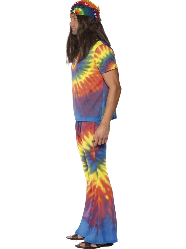 1960's Tie Dye Hippie Heren Verkleedkostuum 5 1960's Tie Dye Hippie Heren Verkleedkostuum - Afbeelding 3
